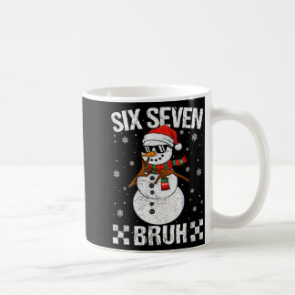 Dabbing Santa Snowman 6 7 Meme Christmas Six Seven Kaffemugg