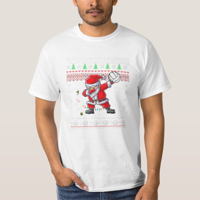 Dabbing Santa Volleyball T Shirt (Framsida)
