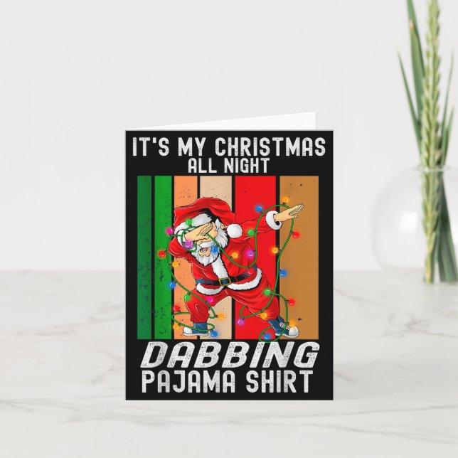 Dabbing Santaclaus All Christmas Night Dab Dance  Kort (Framsida)