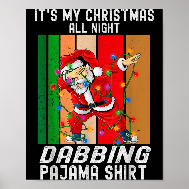 Dabbing Santaclaus All Christmas Night Dab Dance  Poster (Framsidan)