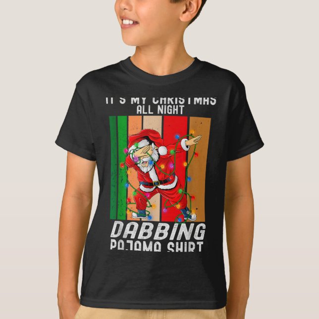 Dabbing Santaclaus All Christmas Night Dab Dance  T Shirt (Framsida)