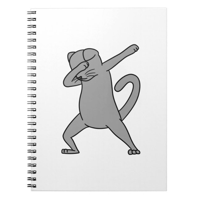Dabbing Scottish Fold Cat Anteckningsbok (Framsidan)