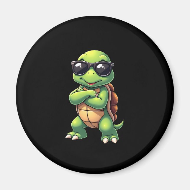 Dabbing Sea Turtle Animal Lover Save The Turtles ( Magnet (Framsidan)