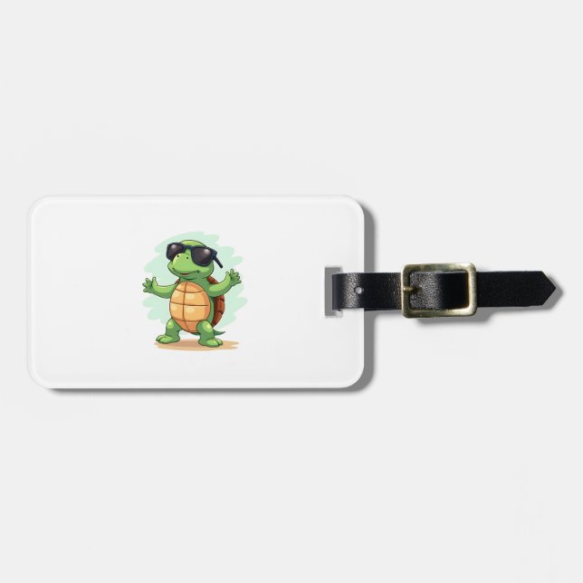 Dabbing Sea Turtle Animal Lover Spara The Turtles  Bagagebricka (Horisontell Framsida)