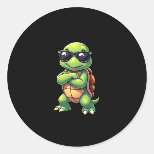 Dabbing Sea Turtle Animal Lover Spara The Turtles  Runt Klistermärke