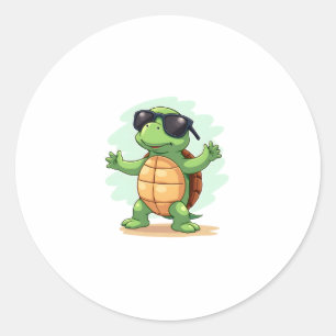 Dabbing Sea Turtle Animal Lover Spara The Turtles  Runt Klistermärke