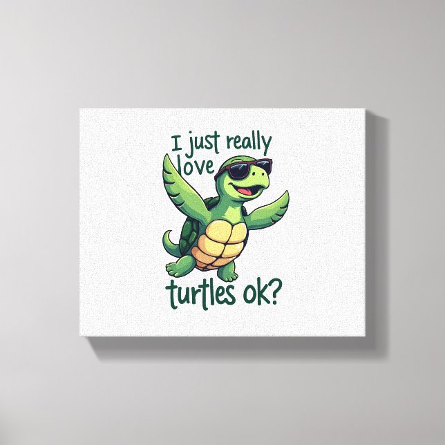 Dabbing Sea Turtle I Verkligen Turtles Ok_ Canvastryck (Framsida)