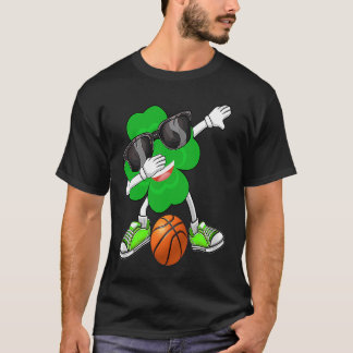 Dabbing Shamrock & Basketball Boll St Patrick's Da T Shirt