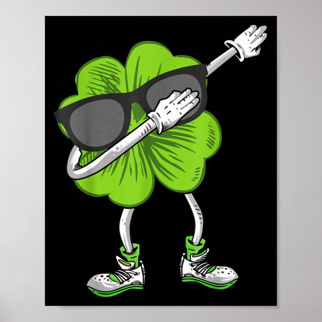 Dabbing Shamrock St Patrick's Day Funny Irish Boys Poster (Framsidan)