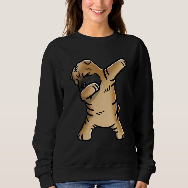 Dabbing Shar Pei Hund Dab Dance T Shirt (Framsida)