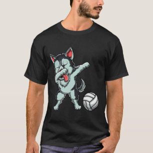 Dabbing Siberian husky Varg Hund Dab Cute Volleyba T Shirt