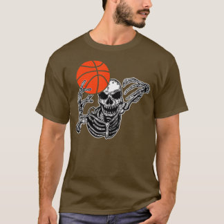 Dabbing Skeleton Basketball Funny Halloween Dab Da T Shirt