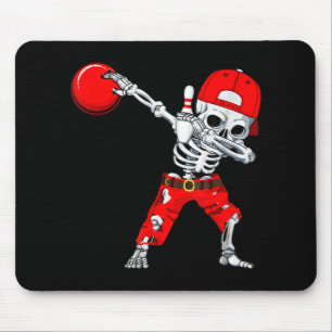Dabbing Skeleton Bowling Roligt Skull Halloween Co Musmatta