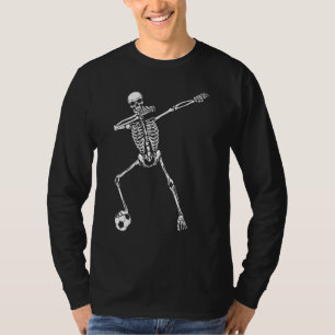 Dabbing Skeleton-fotbollsspelare för Boys Hallowee T Shirt