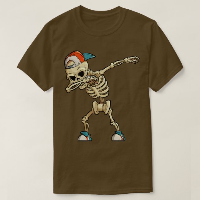 Dabbing Skeleton Funny Dab Kids  T Shirt (Design framsida)