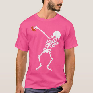 Dabbing Skeleton Halloween Football Dab Dance  T Shirt