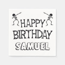 Dabbing Skeleton Halloween Grattis på födelsedagen