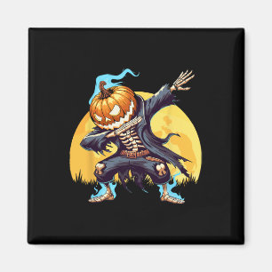 Dabbing Skeleton Headless Pumpkin Dance Boys H Magnet
