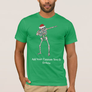 Dabbing Skeleton jultomten Spooky Julafton T Shirt