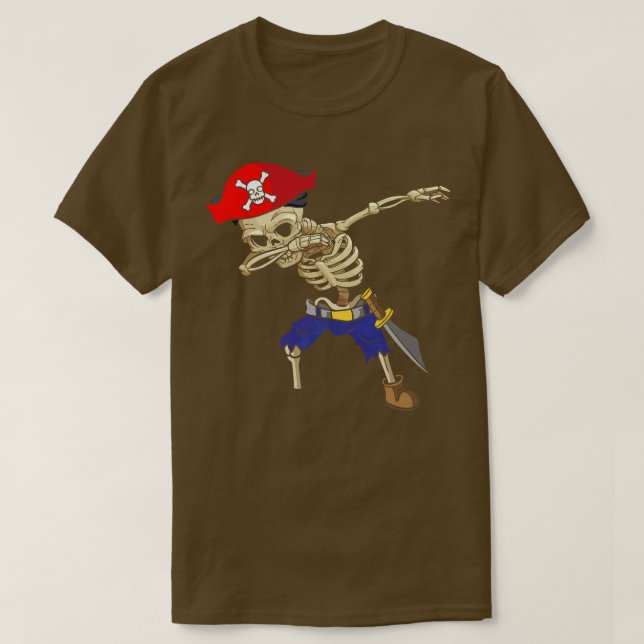 Dabbing Skeleton Pirat Funny Tee Pirat Costume P (Design framsida)