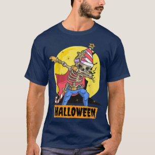 Dabbing Skeleton Pirat Halloween Funny Dab Kids P T Shirt