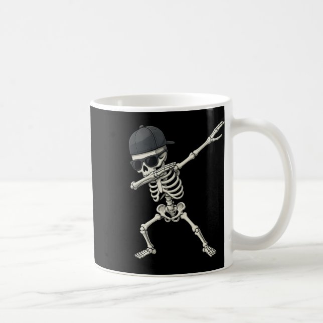 Dabbing Skeleton Pirat Halloween Kids Jolly Roger Kaffemugg (Höger)