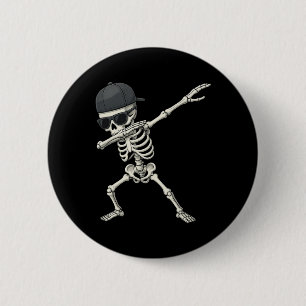 Dabbing Skeleton Pirat Halloween Kids Jolly Roger Knapp