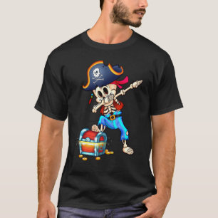 Dabbing Skeleton Pirat Halloween T Shirt