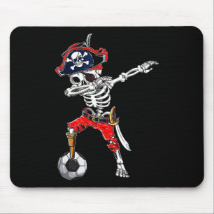 Dabbing Skeleton Pirat och Soccer Ll Halloween Co Musmatta