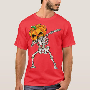 Dabbing Skeleton Pumpkin Dance Pumpkin Dab Hallow T Shirt