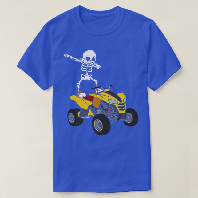 Dabbing Skeleton Quad Bike Rider Dab Skeleton Bike T Shirt (Design framsida)