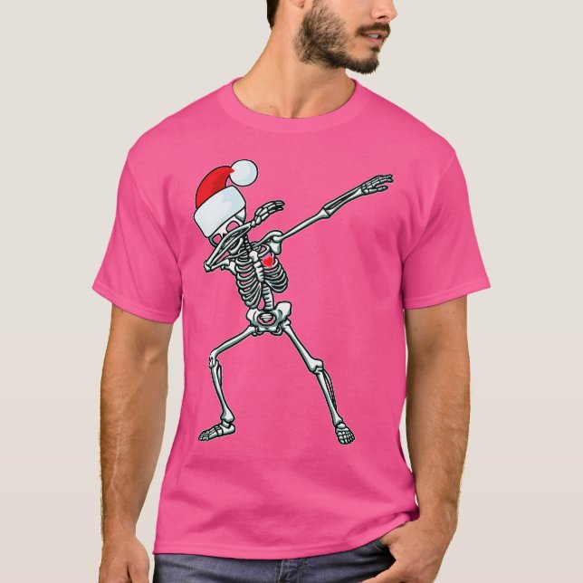 Dabbing Skeleton Santa Hip hop Dab Sku T Shirt (Framsida)