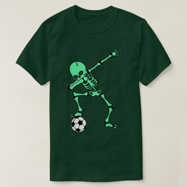 Dabbing Skeleton Soccer Player Halloween Dab Boys  T Shirt (Design framsida)