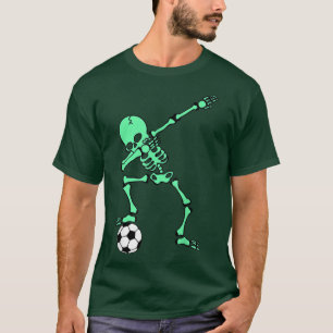 Dabbing Skeleton Soccer Player Halloween Dab Boys T Shirt