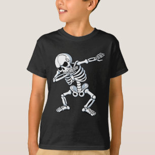 Dabbing Skeleton Spooky Dab Dancing Manar Kids Boy T Shirt