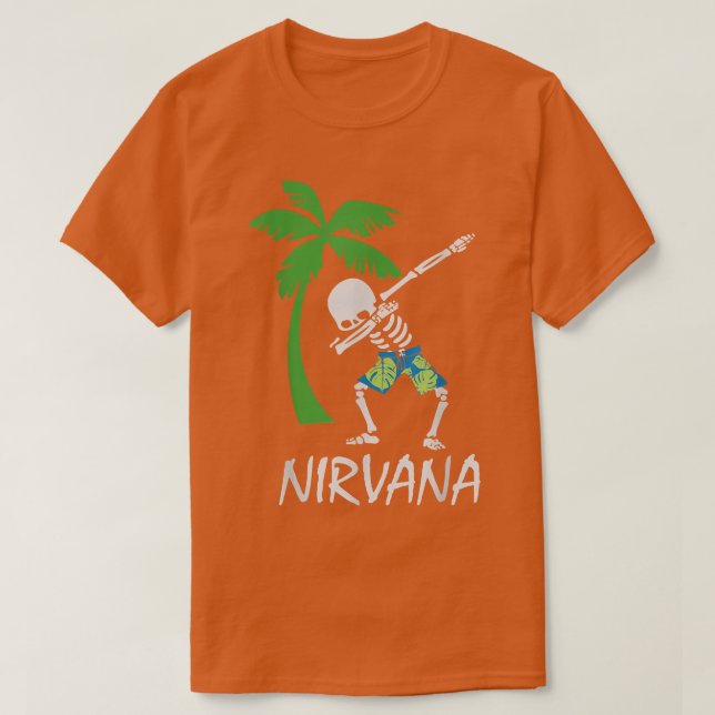 Dabbing skeleton strnirvana  t shirt (Design framsida)