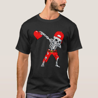 Dabbing Skeleton With Heart Love Valentine's Day B T Shirt