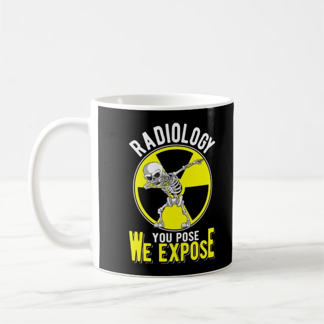 Dabbing Skeleton Xray Radiolog Funny Radiology Kaffemugg (Vänster)