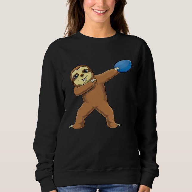 Dabbing Sloth Dab Disc Golf  Girls Womens T Shirt (Framsida)