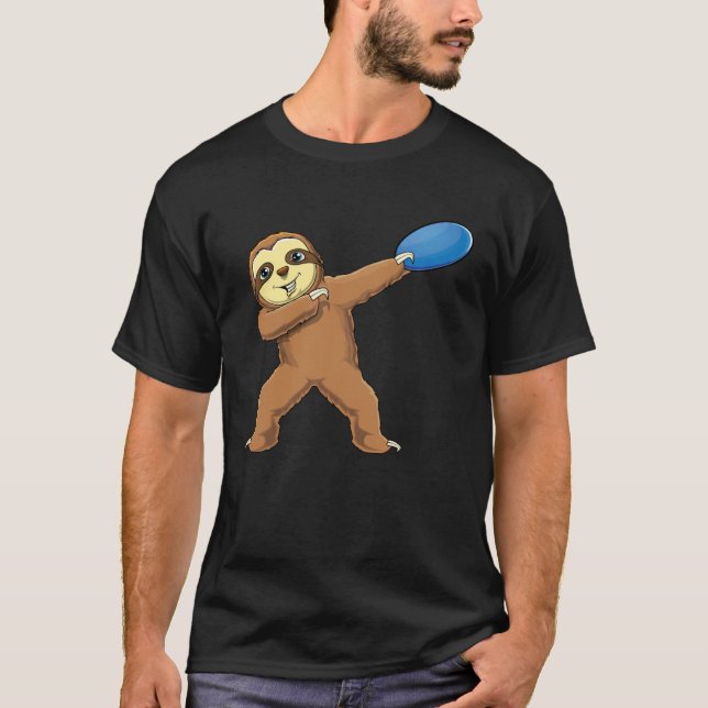 Dabbing Sloth Dab Disc Golf  Girls Womens T Shirt (Framsida)