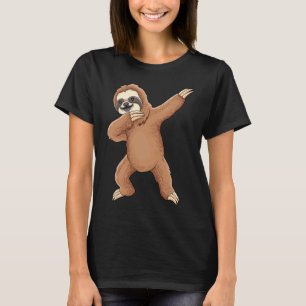 Dabbing Sloth Dance Move Dab sloth söt slast T Shirt