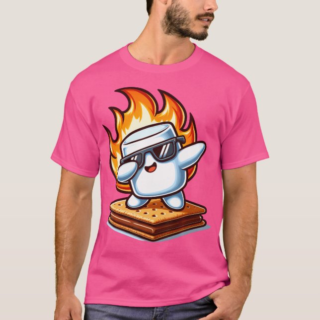 Dabbing Smore Marshmallow Cute Dance Camping C T Shirt (Framsida)