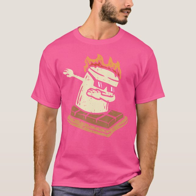 Dabbing Smore Marshmallow Cute Dance Camping C T Shirt (Framsida)