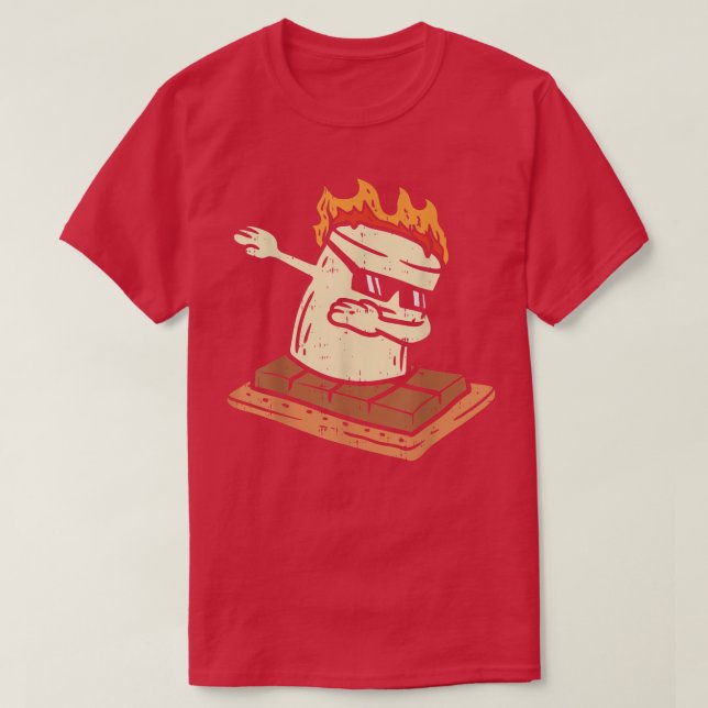 Dabbing Smore Marshmallow Cute Dance Camping C T Shirt (Design framsida)