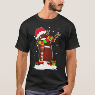 Dabbing Snögubbe Football Boll Santa Paja T Shirt
