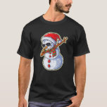 Dabbing Snögubbe Santa Hat with sunglasses Christm T Shirt<br><div class="desc">Dabbing Snögubbe Santa Hat med solglasögon jul</div>
