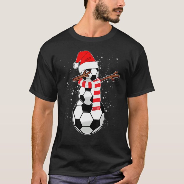 Dabbing Snögubbe Soccer T Shirt (Framsida)