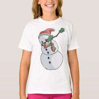 Dabbing Snögubbe T-Shirt Funny jul