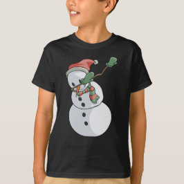 Dabbing Snögubbe T-Shirt Funny jul