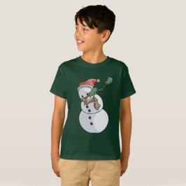 Dabbing Snögubbe T-Shirt Funny jul